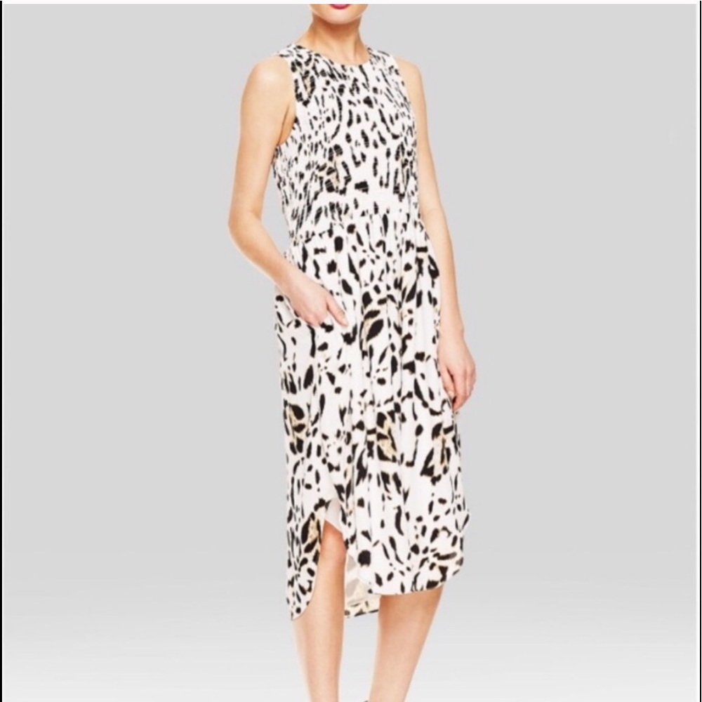 Vince Camino Serengeti Smocked Sleeveless Dress